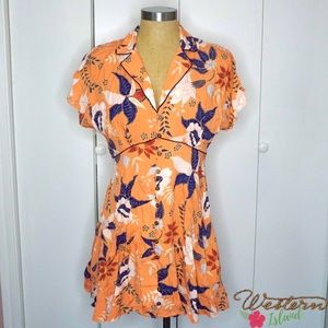 Floral Print Shirt Dress